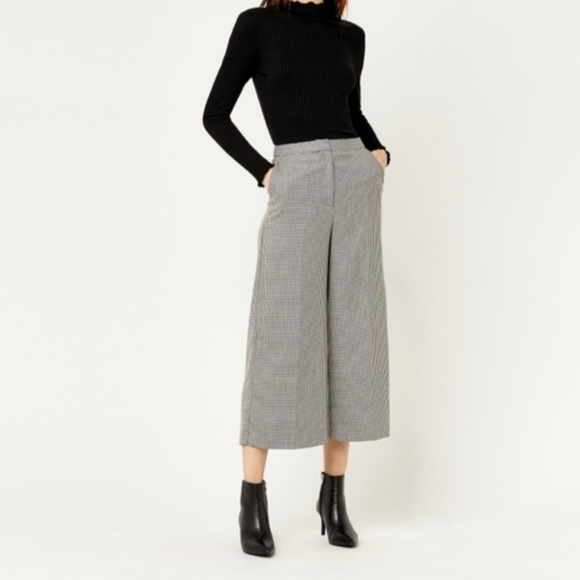 Zara Pants - Zara Houndstooth Wide Leg Pants
